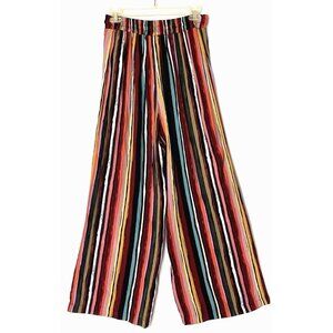 Free People Ruby Striped Drawstring Waist Wide Leg Boho Pants